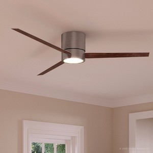 Urban Ambiance Luxury Modern Indoor Ceiling Fan,  9.9"H x 56"W,  Brushed Nickel, UHP9070 - 1 of 4