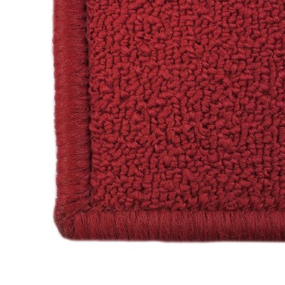 Red Rectangular Washable Non-Slip Synthetic Accent Rug