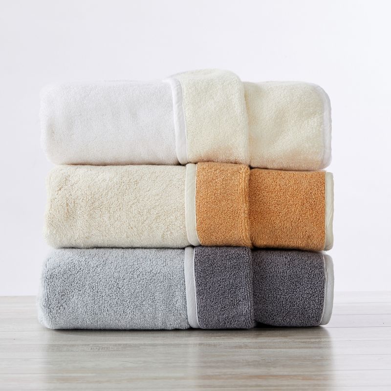 Great Bay Home Cotton Two-Toned Reversible Quick-Dry Towel Set, 3 of 8