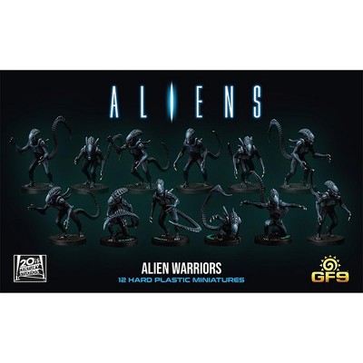Alien Warriors 30mm Black Hard Plastic Miniatures Set