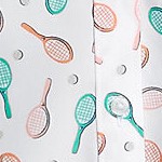 white tennis print