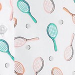 white tennis print