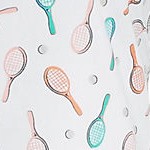 white tennis print