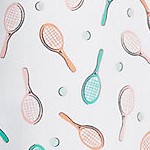 white tennis print
