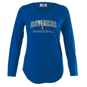 NBA Dallas Mavericks Women's Long Sleeve Crew Neck Fashion T-Shirt - 1 of 4