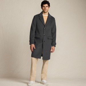 Lands' End Men's Wool Blend Top Coat - 1 of 4