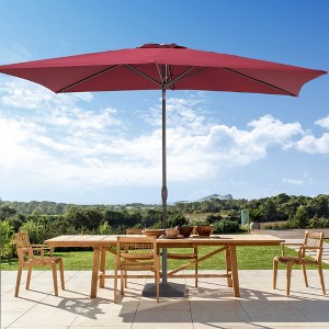 Sonkuki 6×9FT Rectangular Outdoor Patio Umbrella w/Push Button Tilt and Crank Handle, Sun-Protective - 1 of 4