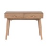 42" Wedeln 2 Drawer Mid-Century Modern Desk Natural Finish Wood - Powell: Bohemian Style, Veneer Surface, Metal Hardware - 3 of 4