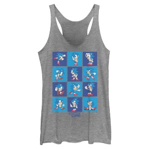 Womens Sonic the Hedgehog Classic Poses Racerback Tank - 1 of 4