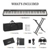 GustoWave 88 Key Portable Folding Piano Keyboard, Semi-Weighted Full Size,Sustain Pedal, Carry Bag, for Beginners & Adults - 4 of 4