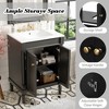 Lyngins Modern 24" Freestanding Bathroom Vanity with Sink & Soft-Close Hinges, 2-Tier Retro Bathroom Storage Cabinet, Single Sink Bathroom Vanity - 3 of 4