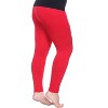 Women's One Size Fits Most Plus Size Super-Stretch Solid Leggings - One Size Fits Most Plus - White Mark - 2 of 3