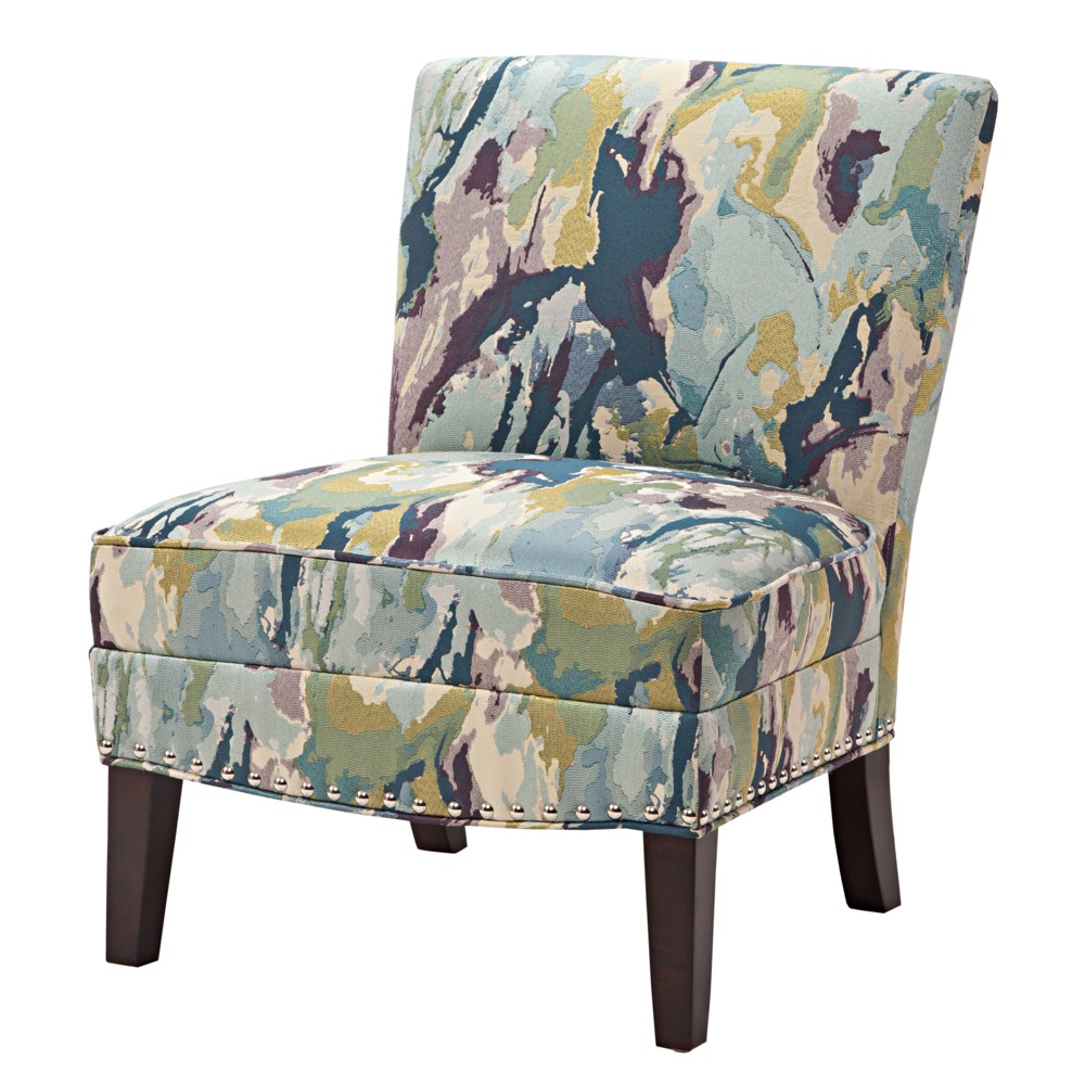 UPC 675716464059 product image for Karly Slipper Accent Chair Blue/Cream - Madison Park | upcitemdb.com