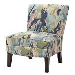 Karly Slipper Accent Chair Blue/Cream - Madison Park