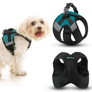Gooby Soft Mesh X Step in Dog Harness Turquoise, Small - 1 of 1