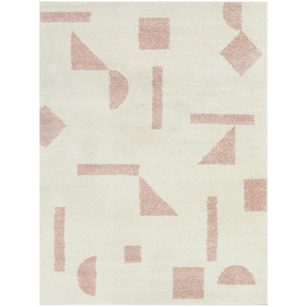 5'3inx7' Gibson Geometric Striped Kids' Rug Pink - Balta Rugs