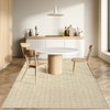 Washable Area Rugs Modern Plaid Indoor Floor Carpet with Non-Slip Backing Stain-Resistant Soft Low Pile Rugs for Living Room - 2 of 4