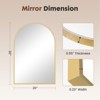 TUYOHW 20x30 Inch Wall Mount Bathroom Mirror,Arched Wall Mount Vanity Mirror with Metal Frame for Bathroom,Bedroom - 3 of 4