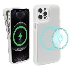 iHome Magnetic Silicone Velo Case, Slim & Shock Absorbent, MagSafe Compatible, iPhone 12/12 Pro, Grey - 1 of 4