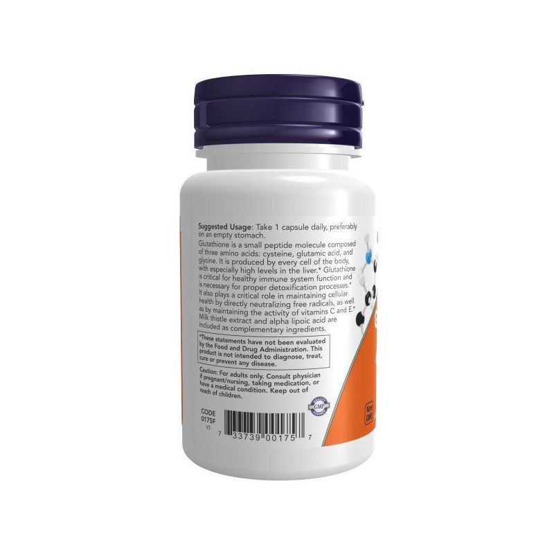 Now Foods Glutathione 500 mg  -  30 VegCap, 3 of 4