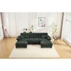 Lounge U-Shaped Sectional Sofaswith Pleated Design and Matching Footstool for Living Room - 2 of 4