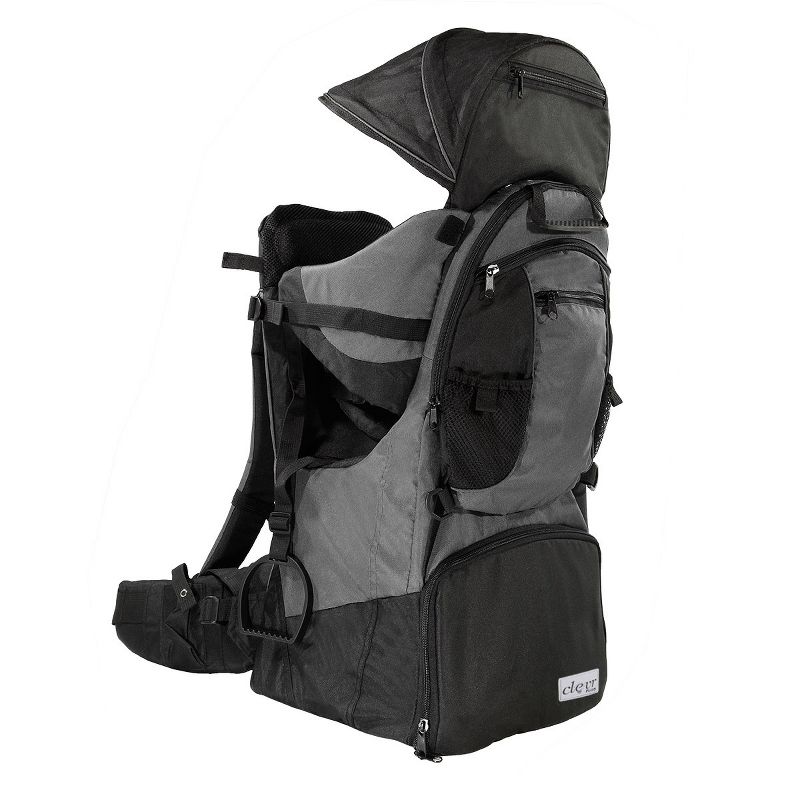 ClevrPlus Deluxe Outdoor Child Backpack Baby Carrier Light Outdoor Hiking, Grey, 2 of 8