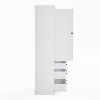 Maliang 77" Freestanding Tall Cupboard Storage Cabinet with 3 Adjustable Shelves, 8 Door Shelves, 3 Drawers for Kitchen - 3 of 4