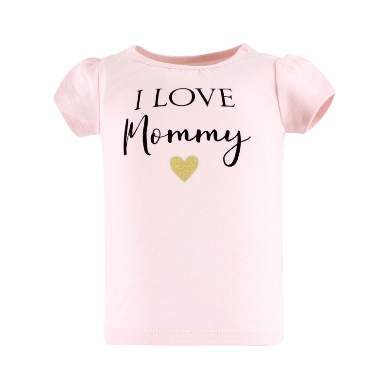 Hudson Baby Infant Girl Short Sleeve T-Shirts, Girl Mommy, 3 of 6