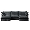 120" Corduroy Slipcovered U-Shaped Modular Sectional Sofa with French Edges & Removable Covers - 3 of 4