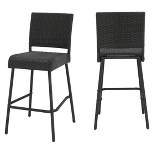 Neal Set of 2 Wicker 29" Barstools - Christopher Knight Home