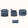 Modern Swivel Accent Chair with 360 Degree Rotation,Upholstered Armchair with Metal Legs,Accent Chair for Living Room or Office-Coolbibila - 4 of 4
