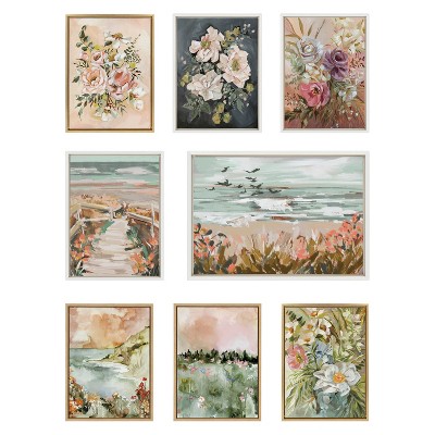 Sylvie 27" x 22" Natural Framed Coastal Canvas Print