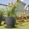 Crescent Garden Step Eco-Friendly Plastic Round Planter Pot Gray 22"x 20" - 4 of 4