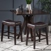 Set of 2 26" Anston Saddle Counter Height Barstool Brown - Christopher Knight Home: Upholstered, Rubberwood Frame - 2 of 4
