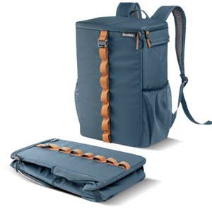 CleverMade Collapsible Tahoe Backpack Cooler 24 Cans/24 qt - Ocean