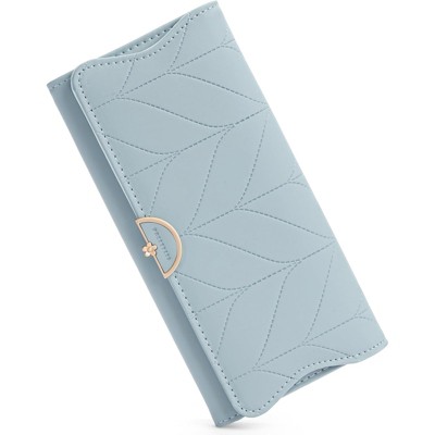 BEAFUP Leather Wallet for Women,Trifold Womens' RFID Blocking Wallet Clutch with Zipper Coin Pocket for Everyday Use, Travel & Business
