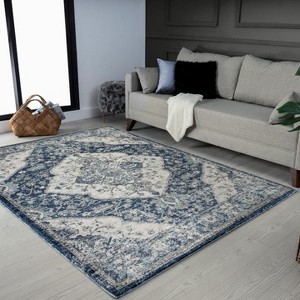 Luxe Weavers Vintage Floral Medallion Indoor Area Rug - 1 of 4