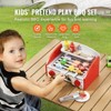 VEVOR Kids BBQ Grill Playset, Wooden Grill Playset With Realistic Carbon Fire, Wooden Play Food Kitchen Accessory (26 PCS) - 3 of 4