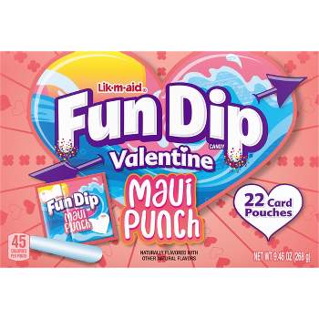 Lik-m-aid Fun Dip Valentine's Maui Punch Carton - 9.46oz/22ct : Target