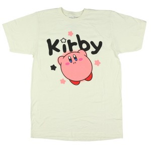 Seven Times Six Kirby T-Shirt Men's Video Game Series Short Sleeve Graphic Print Top Beige - 1 of 4