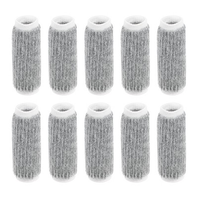 Unique Bargains Knitted Fabric Breathable Sports Finger Supporter Gray 10 Pcs