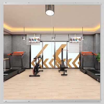 Modern Rectangle Frameless Wall-Mounted Gym Mirror Dance Mirror Yoga Mirror