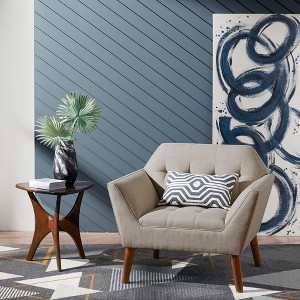 Ridstar Upholstered Modern Soft Lounge Chair & Accent Chair With Arm Support And Solid Leg-Light Grey - 1 of 4