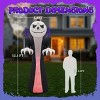 Syemin Decorative Holiday Scene Props Halloween Inflatable Decorations, Grim Reaper Pumpkin Head Halloween Outdoor Decoration, White, 72"*72"*144" - 2 of 4