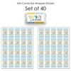 Big Dot of Happiness Happy 100th Day of School - Mini Candy Bar Wrapper Stickers - 100 Days Party Small Favors - 40 Count - 3 of 4