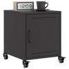 vidaXL Bedside Cabinets 2 Pcs - Steel Black Modern Nightstands - Bedroom/Living Room Storage - 14.2"x15.4"x17.1" - 4 of 4