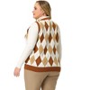 Agnes Orinda Women's Plus Size Cable Knit Sleeveless Pullover Sweater Vest - 4 of 4