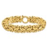 Black Bow Jewelry Hollow 12mm Byzantine Chain Bracelet in 14k Yellow Gold, 7.5 Inch - 3 of 4