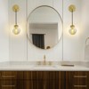 CityFurn 1-Light Modern Globe Glass Wall Sconce Bathroom Vanity Lights - 3 of 4