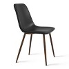 Set Of 4 Bingo Faux Leather Dining Chair Walnut Leg-Maison Boucle‎ - 4 of 4